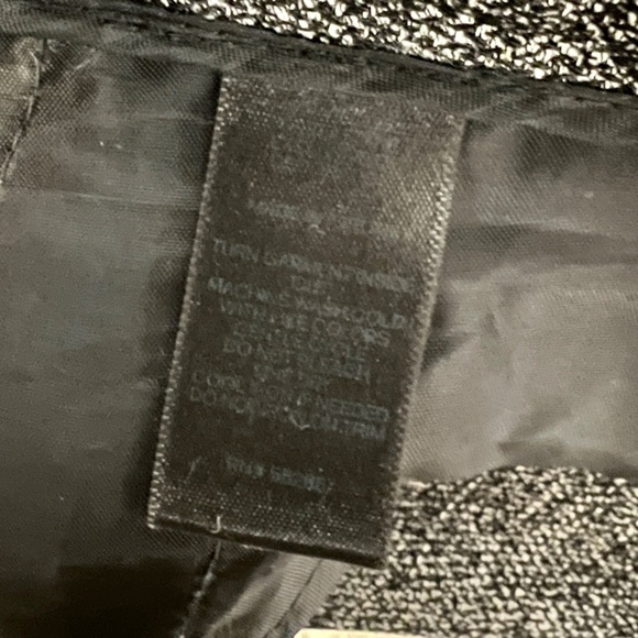 EXPRESS Editor Grey tweed faux leather trim pants Sz 6 - Picture 6 of 7